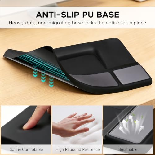 JIKIOU Keyboard Stand and Mouse Pad Set with Wrist Rest