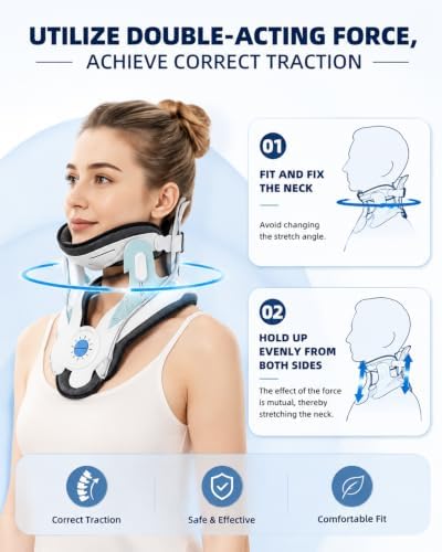 Cervical Traction Device for Pain Relief, Customized with 3-Zone Adjustment