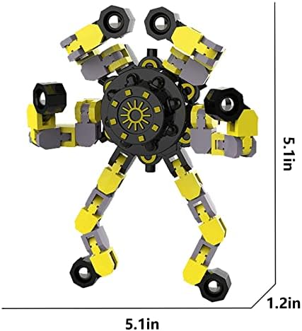 Transformable Fidget Spinners,YIZER 3PCS Funny Sensory Fidget Toys for Kids