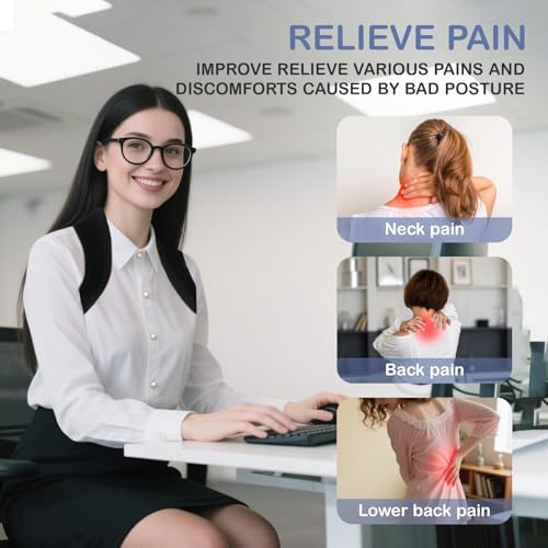 Posture Corrector for Women & Men, Adjustable Upper Back Brace Straightener
