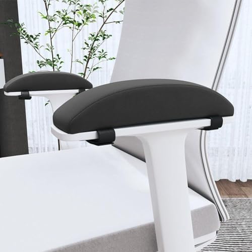 Office Chair Armrest Pads, 2 Pack Memory Foam Arm Rest Covers - Black