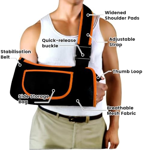 mosago Arm Sling, Lightweight Breathable Mesh Shoulder Immobilizer, Large