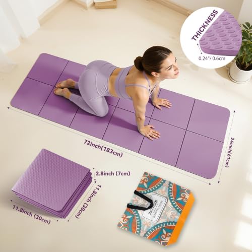 Foldable Yoga Mat Thick Non-Slip Exercise Mat