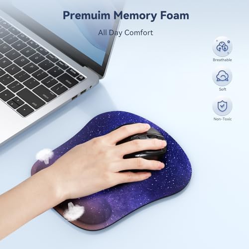 TECKNET Ergonomic Mouse Pad with Wrist Support