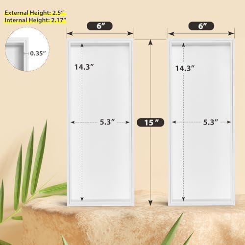 Bamboo Toilet Tank Tray, 15" x 6" x 2.5", White