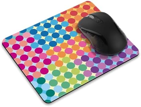 Non-Slip Rectangle Mousepad, WIRESTER Colorful Checkered Pattern S3 Mouse Pad for Home, Office and Gaming Desk