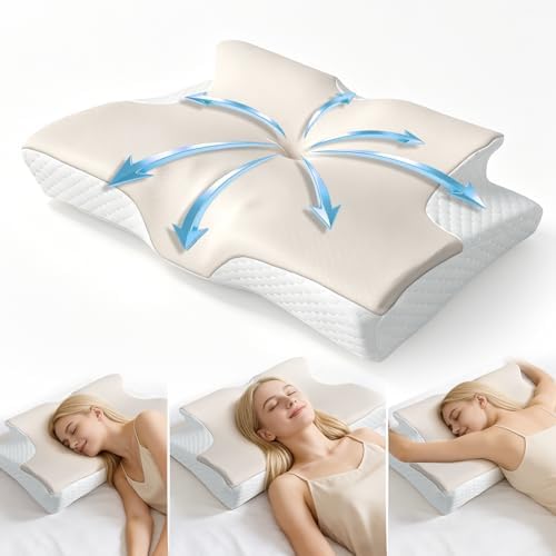 Memory Foam Pillows, Cervical Pillow for Neck & Shoulder Pain Relief
