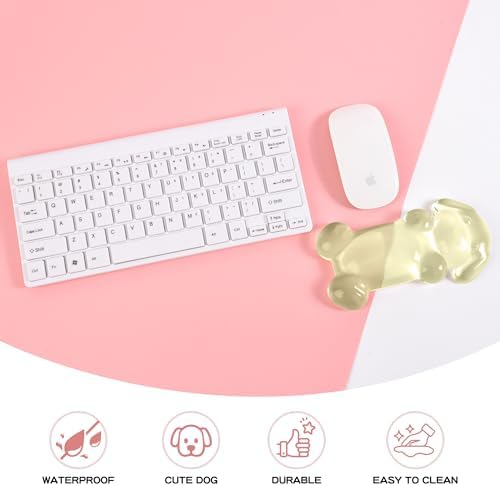 Gel Mouse Wrist Rest, Yellow Dog Wrist Support for Mouse, Cute Ergonomic Wrist Rest for Mouse Wrist Pad, Comfortable Pain Relief for Typing and Gaming