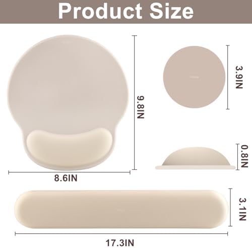 Ergonomic Mouse Pad with Wrist Rest, Mouse Pads for Desk Wrist Support