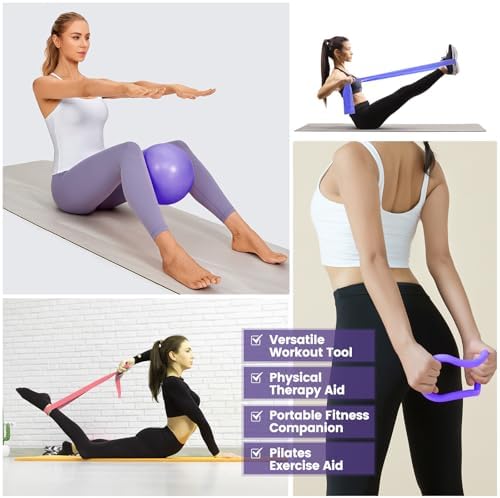 Pilates Kit for Women 13PCS, Pilates Ring Ball Resistance Bands Workout Set