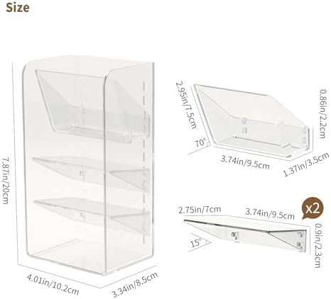 PAVSTINE Medicine Cabinet Organizer for Bathroom, 3-Tier Slant-Gentle Slant