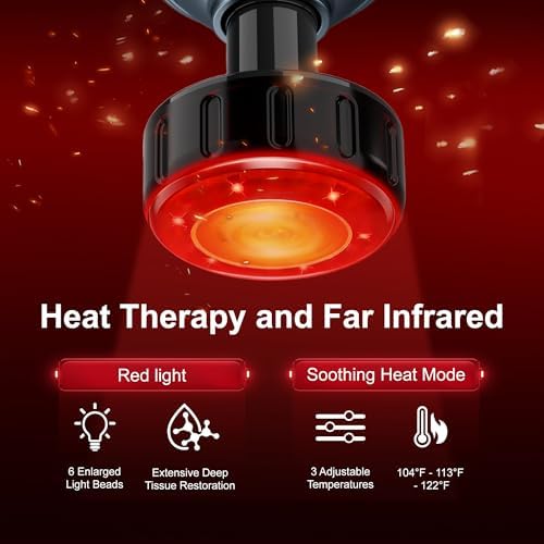 LEERCON Massage Gun with Heat, Deep Tissue Back Massage Gun for Pain Relief