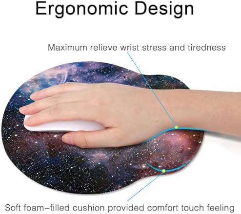 Britimes Ergonomic Mouse Pad with Wrist Support, Galaxy Nebula