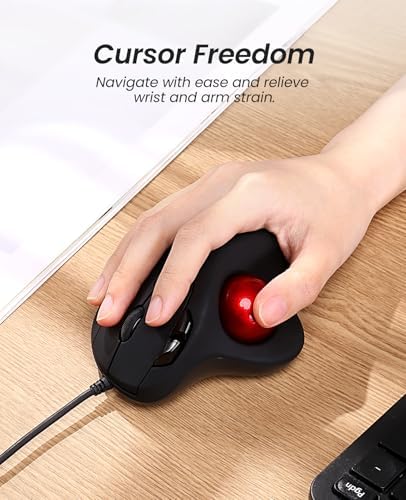 Nulea M509 Wired Trackball Mouse Ergonomic Thumb Control Type C USB