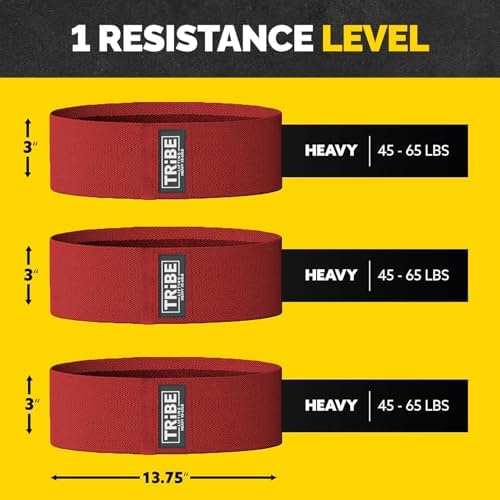 Fabric Resistance Bands for Working Out, 3-Pack for Legs and Glutes