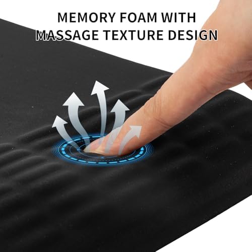 Ergonomic Mouse Pad with Wrist Rest Set, Super Soft Memory Foam Relief-Pain for Computer Keyboard, Non-Slip Arm Palm Rests Cushion PU Base for Office and Home (Classic Gray)