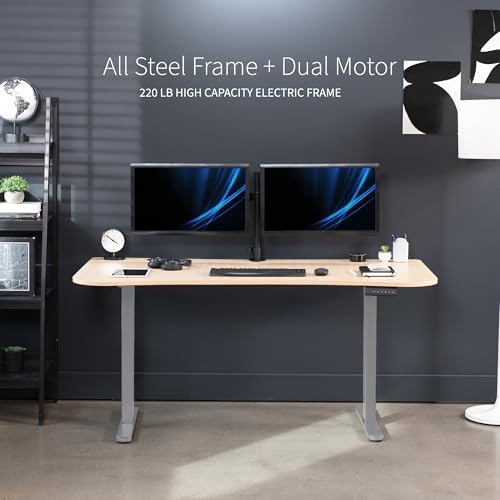 VIVO Light Wood 60 x 24 in Standing Desk, DESK-KIT-E2G1C