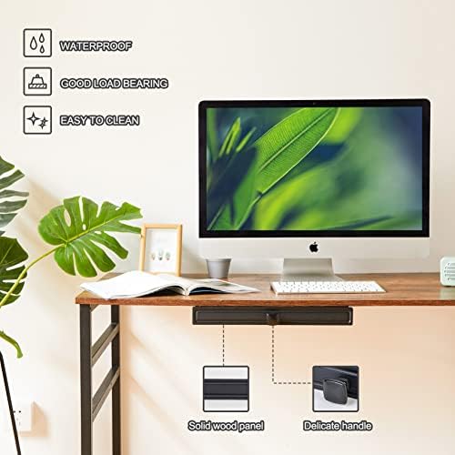 GOME Under Desk Slide out Pencil Drawer with Space Divider Design for Storing Pencil and Office Accessories, Underdesk Pull out Tray Organizer Mounted for Sit Stand Workstation