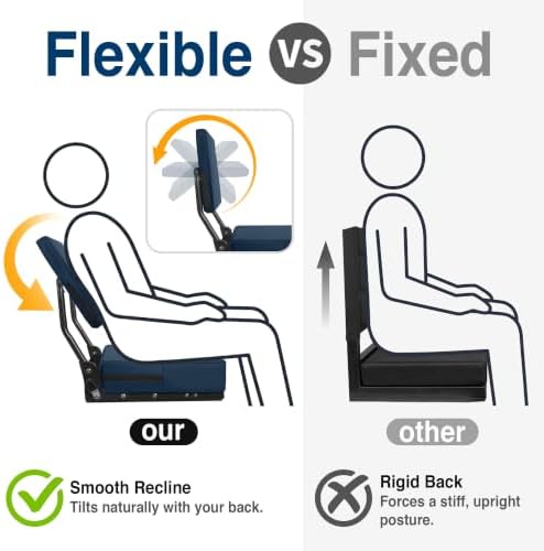 HUTMANG Swivel Backrest Stadium Seats,bleacher Chairs with Back and Cushion