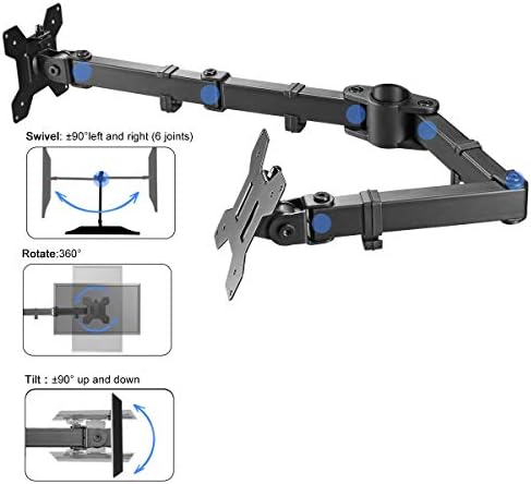 Suptek Dual Fully Adjustable Arm and Plate for Suptek Monitor Mount (MD6SB)