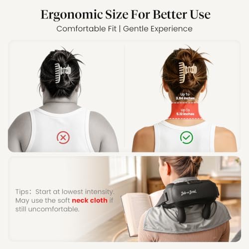 BOB AND BRAD Neck Massager with Near Infrared Heat & Red Light, Wearable Deep Tissue Kneading Shoulder Massager, iNeck Go Hands-Free Deep Pain Relief, FSA-HSA Eligible Christmas Day Gift for Women Men