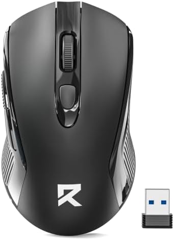 Redragon Wireless Mouse - BT& 2.4GHz Dual Mode - Max 4000 DPI - 6 Buttons - 18 Months Battery - No Wires - Smooth Tracking - Quiet Silent Portable Optical Computer Mouse for Laptop, PC, Windows, Mac