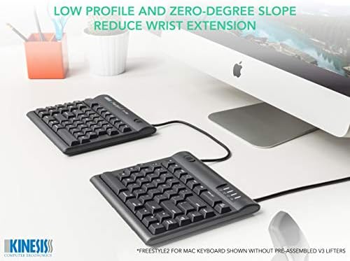 KINESIS Freestyle2 Ergonomic Keyboard w/ VIP3 Lifters for Mac (9" Separation)