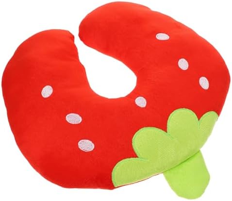 Strawberry Print U Shaped Travel Neck Pillow for Adults