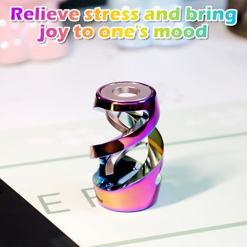Kinetic Spinning Fidget Toy, ADHD Stress Relief Desk Decor Rainbow