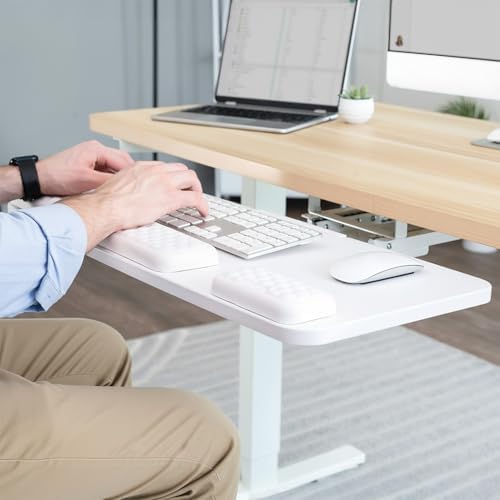 VIVO Premium White Under Desk 27 x 11 in Keyboard Tray, MOUNT-KB27P-W