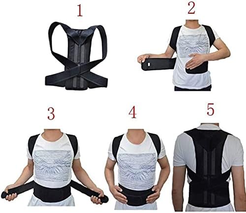 S-5XL Plus Size Posture Corrector For Women Men Back Support Belt Hunchback Correction Therapy-Belt Pain Relief For Herniated Disc Sciatica Scoliosis ( Color : Black , Size : XXXXXL/XXXXX-Large )