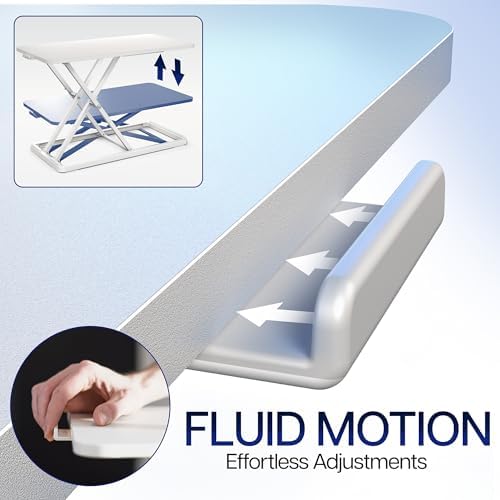 VIVO White 24 in Single Top Keyboard and Mouse Riser, DESK-V024AW
