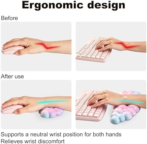 Cloud Wrist Rest for Computer Keyboard,Mouse Wrist Rest,Keyboard Wrist Rest