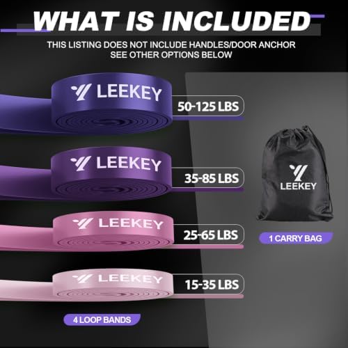 LEEKEY Resistance Bands Set for Pull Up Assistance & Exercise