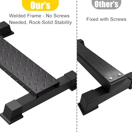 Calf Raise Block, Heavy-Duty Steel Calf Trainer, Multifunctional Standing Calf Workout Bar for Calf Stretch, Squat, and Lower Body Exercises, Anti-Slip Solid Platform Perfect for Home Gym