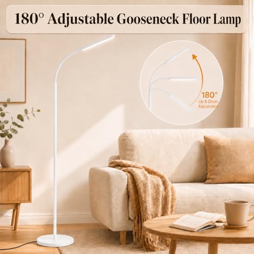 Wio-Mio Floor Lamp, 15W/1000LM Bright LED Floor Lamp with Stepless Dimming