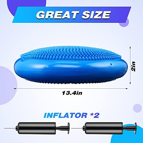 Leitee 10 Pcs Wobble Cushion Inflated Wiggle Seats Balance Disc