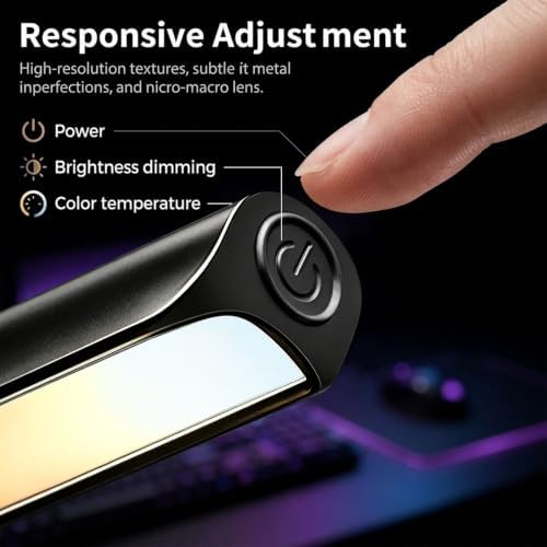 Monitor Light Bar for Computer Screen, 17.7 Inch Computer Monitor Lamp with 3 Color Modes, Touch Control Screen Light Bar, Eye Caring LED Desk Light for Monitor and Laptop