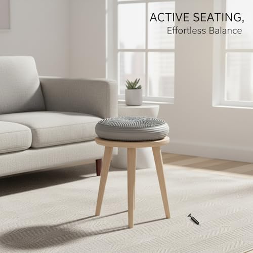 Inflatable Balance Disc Cushion, 13.4 Inch PVC Wobble Seat for Stability Training, Active Sitting Support for Office Chair or Home Gym Workouts