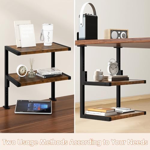 IBUYKE Clamp on Desk Organizer Shelf,Desk Extender Shelves UTMZ007H