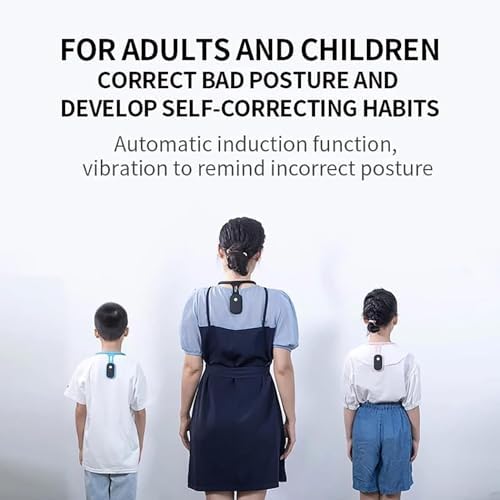 FoRes Posture Corrector Smart Posture Corrector Device Realtime Scientific Back Posture Training Monitoring Corrector Vibration Reminder For Adult Kids (Color : Blue, Size : 18.5x14.5x2 centimeters)
