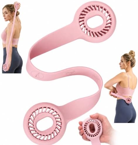 Resistance Band for Women, Silicone Shoulder Opener Back Stretcher,Stretch Bands for Exercise, Pull Exerciser for Posture Correction, Hand Grip Strengthener for Home Gym Office Travel