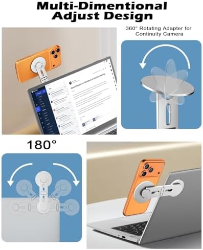 CloudValley Magnetic Phone Laptop Holder Mount, Foldable Hidden Stand