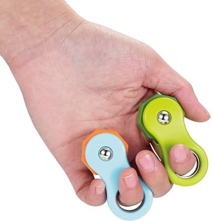 Yolscue 2 Pack Fidget Toy,Fidget Spinners Toy for Adults and Kids,Gifts Suitable for Children with Autism and ADHD,Quiet Office Desk Toy,Excellent for Relieving Stress and Anxiety Toys (Blue & Green)