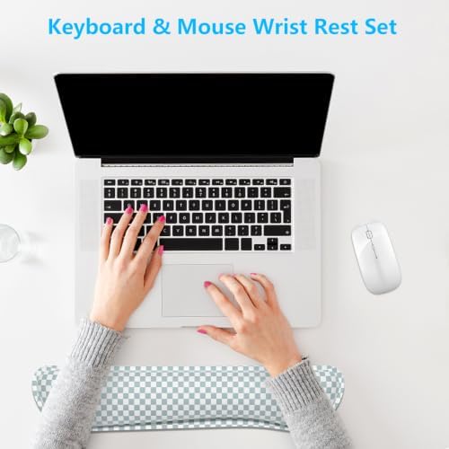 Dapesuom Keyboard Wrist Rest, Memory Foam, Ergonomic, Gaming,Sage Green