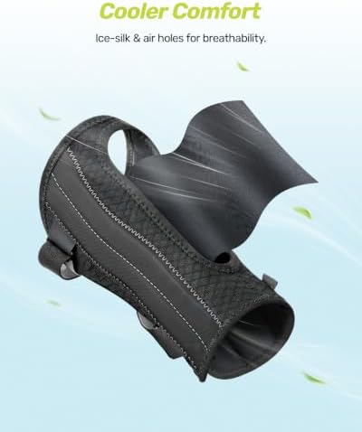 Rakiie Upgraded Carpal Tunnel Wrist Brace Night Sleep, Gray