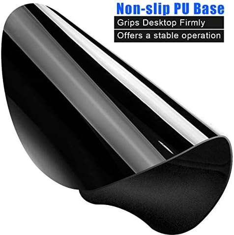 JIKIOU Ergonomic Mouse Pad with Gel Wrist Support, Comfortable Mousepad with Smooth Wrist Rest Surface and Non-Slip PU Base for Pain Relief Computer Laptop Office Home Black, 9.2 x 8.1 in (Pack of 3)