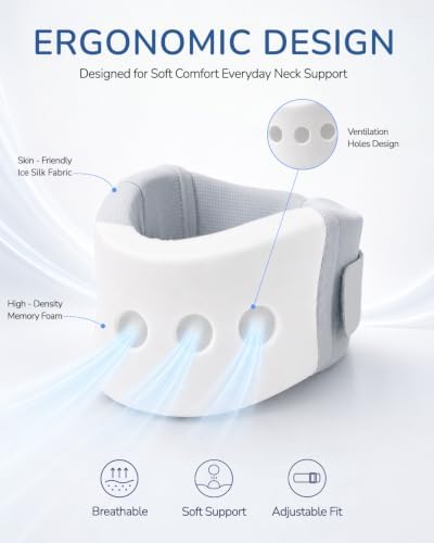 Ice Silk Neck Brace, Soft Cervical Collar for Neck Pain and Support