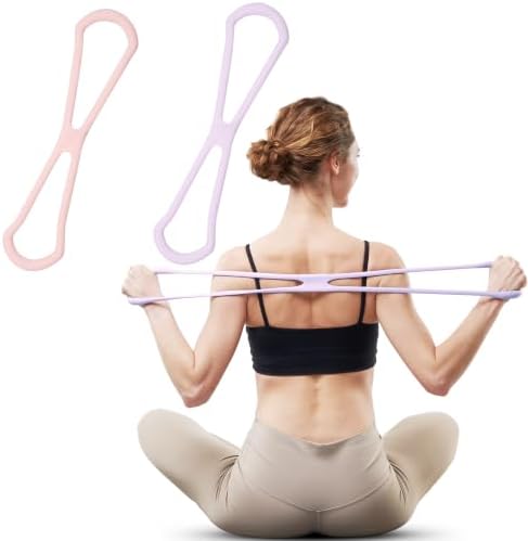 Keep Figure-8 Resistance Band - High Elasticity Exercise Band for Arm Toning, Shoulder & Core Stretching - Anti-Slip Grip Portable Fitness Equipment for Home Workout