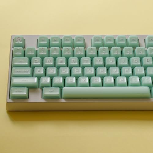 ULTRAEQUIP Jade Keycaps, 160 Keys Double Shot, PBT RSA Profile, Translucent Shine Through Custom Keycap Set with Split/ 7U Spacebar for Alice ISO ANSI/ 61/64/84/87/100/104/108 Mechanical Keyboard